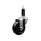 Service Caster 3.5'' SS Hard Rubber Wheel Swivel 1-1/8'' Expanding Stem Caster SCC-SSEX20S3514-HRS-118 - alternate 1